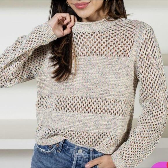 Pistola Caroline Open Knit Confetti Sweater Sz S - Picture 10 of 10